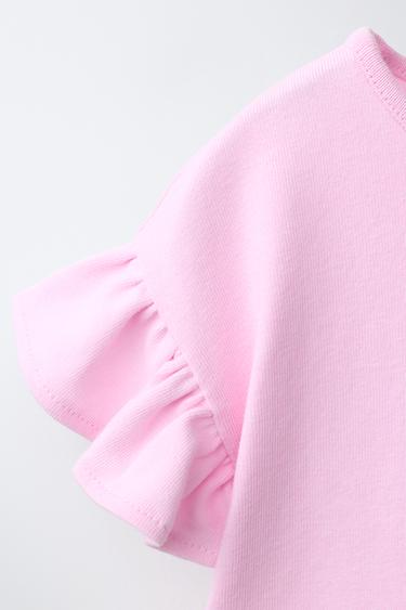 HAUT À LACETS ET VOLANTS - Mauve pastel de Zara - Image 3