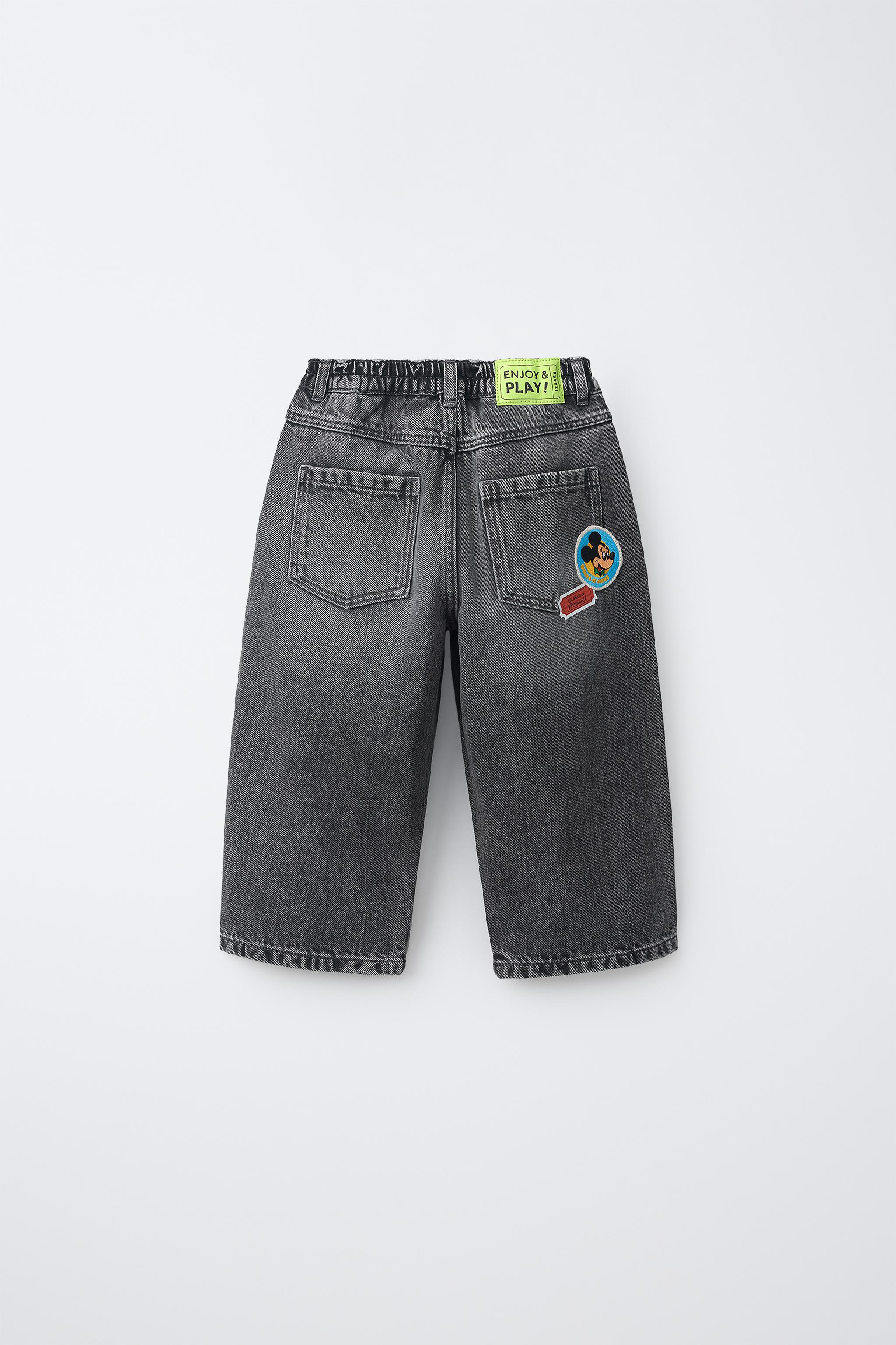 Детские джинсы Zara MICKEY MOUSE © DISNEY PATCH STRAIGHT JEANS — фото 3