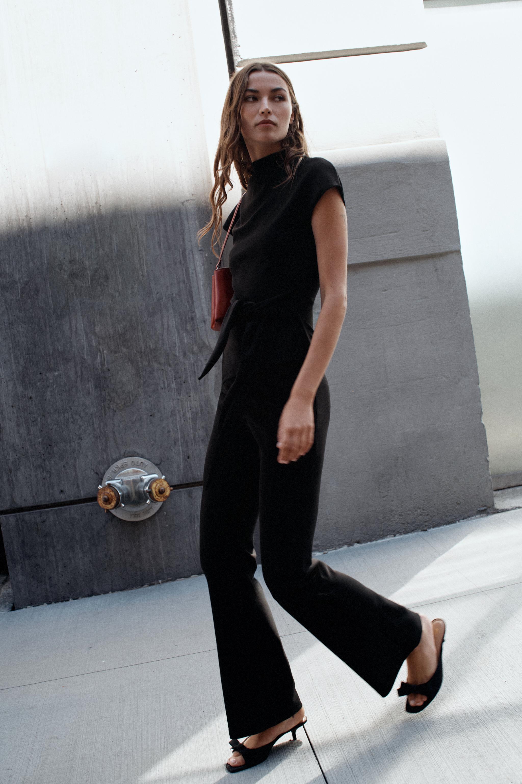 Zara ÇAN PAÇA KUŞAKLI PANTOLON görsel 2