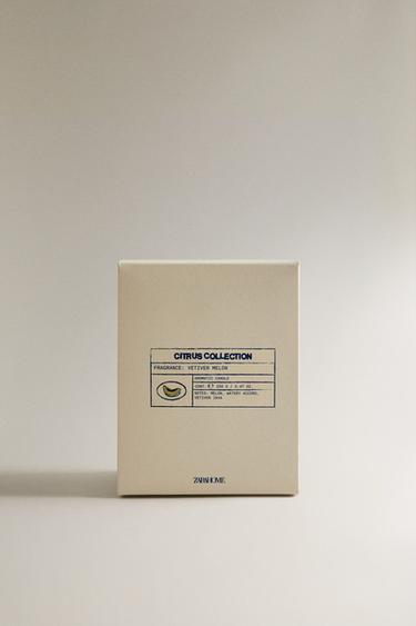 (155 G) VETIVER MELON SCENTED CANDLE - Dark bottle green by Zara - Image 3