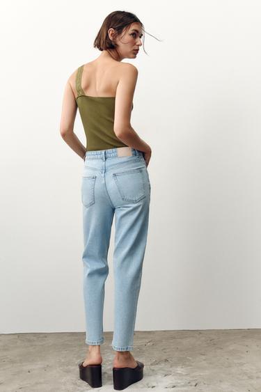 Z.01 MOM FIT COMFORT HIGH-WAIST JEANS - Light blue by Zara - Image 4