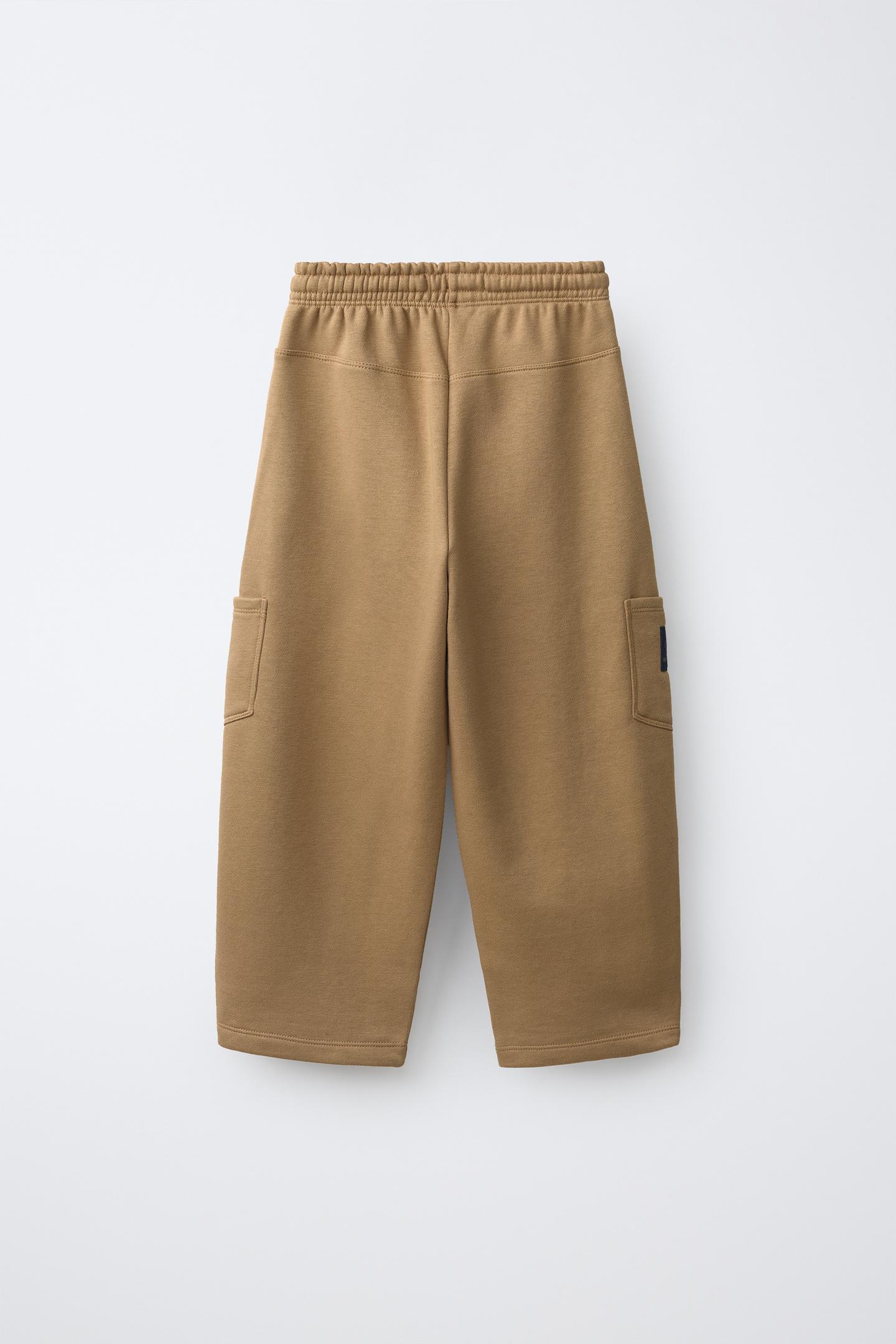 Детские брюки Zara Varsity Cargo Sweatpants, цвет: Серо-коричневый коричневый — фото 2