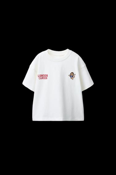 CAMISETA BORDADO - Blanco de Zara - Imagen 0