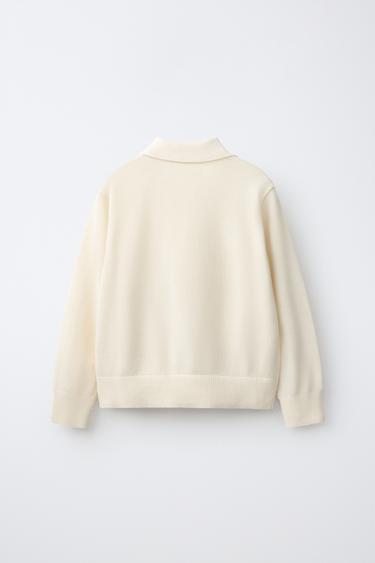 TEXTURED POLO SHIRT — Ecru 2