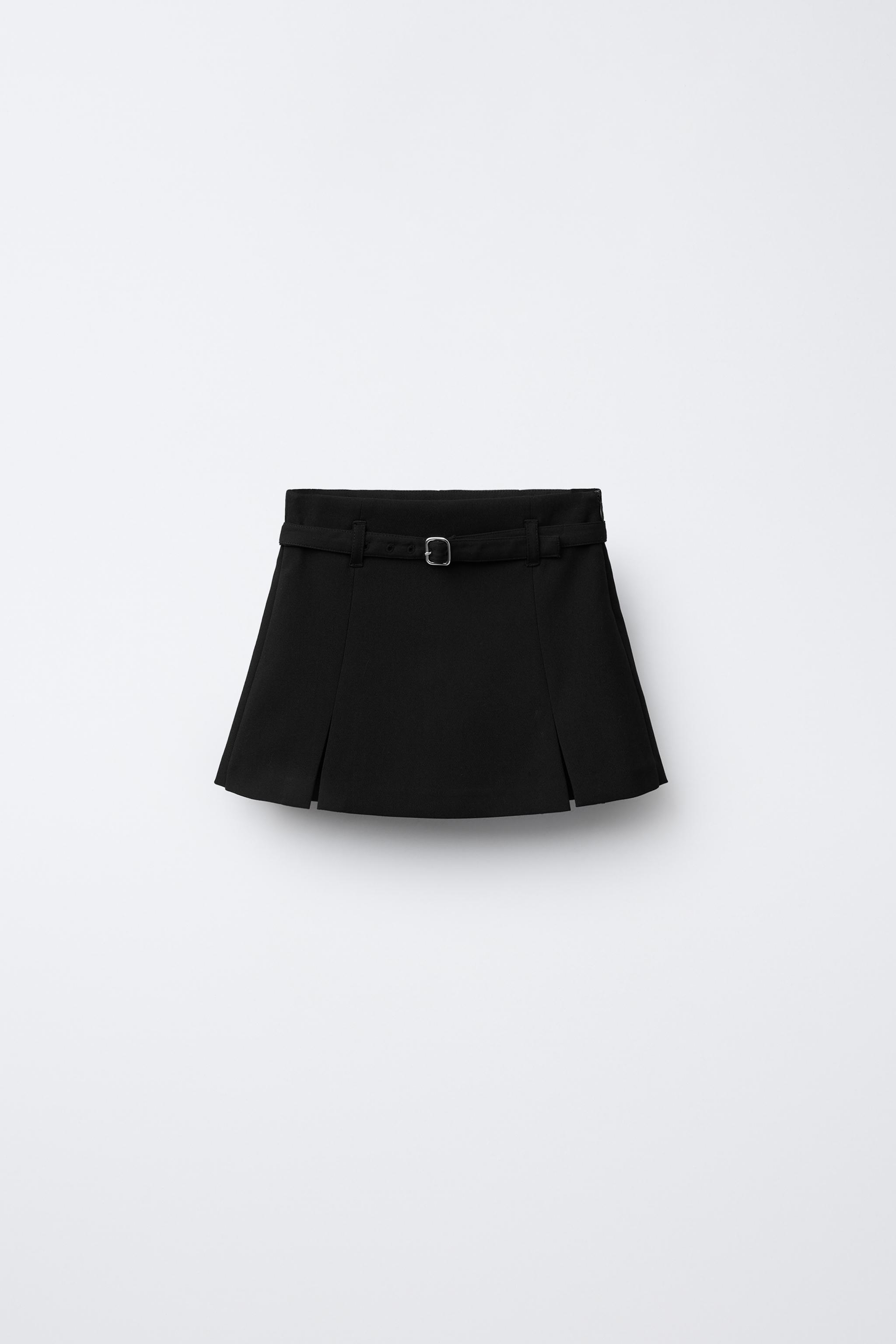 ゆかり ベルト付きバミューダスコート - ブラック | ZARA Japan / 日本