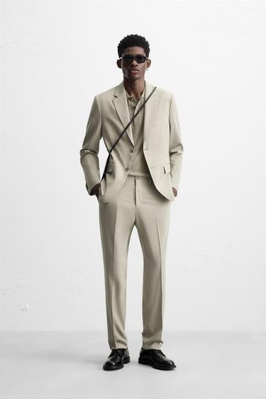 CHECK SUIT BLAZER - Greyish by Zara - Image 0
