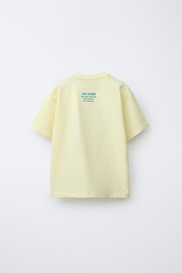 SIX SEVEN SKIFIDOL ITALIAN BRAINROT™ PRINTED T-SHIRT - vanilla-black by Zara - Image 1