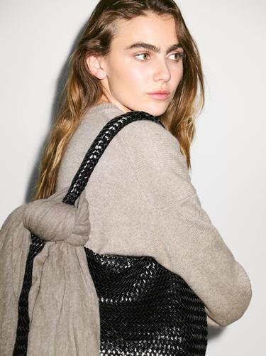 Foulard 100 % cachemire - Noir or de Zara