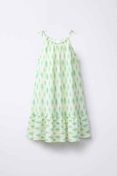 VESTIDO ESTAMPADO - Verde de Zara - Imagen 0