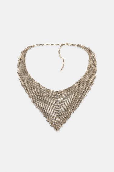 CEINTURE BIMATIÈRE EN MAILLE MÉTALLIQUE - Or / Argent de Zara