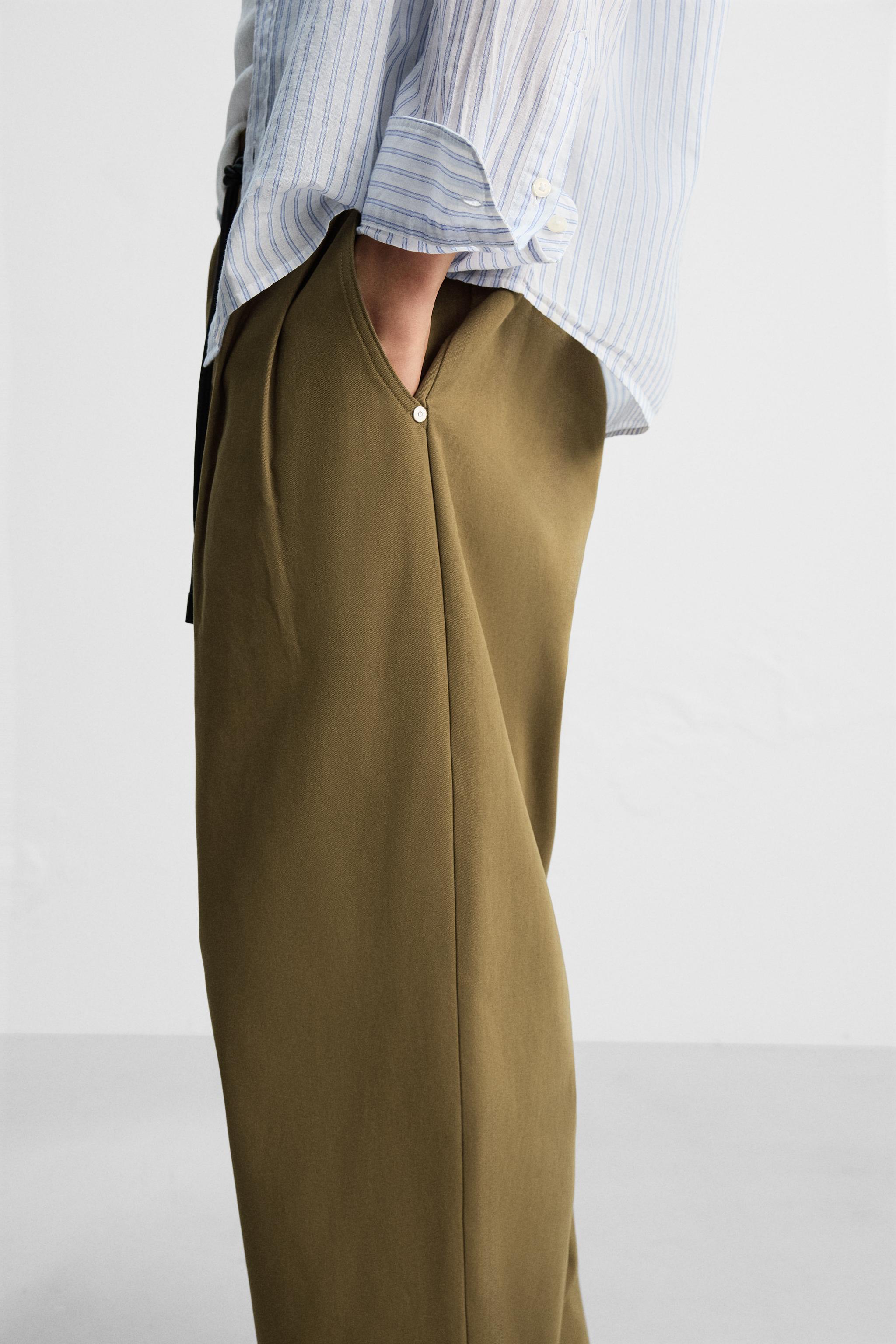 ワイドフィット チノパンツ - カーキ | ZARA Japan / 日本