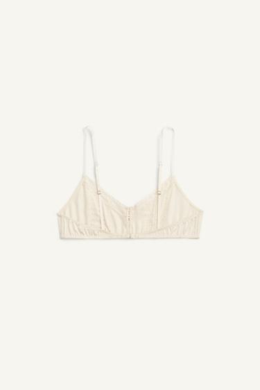 BRALETTE TRIANGULAIRE ROMANTIQUE LIMITED EDITION - Blanc cassé de Zara - Image 1