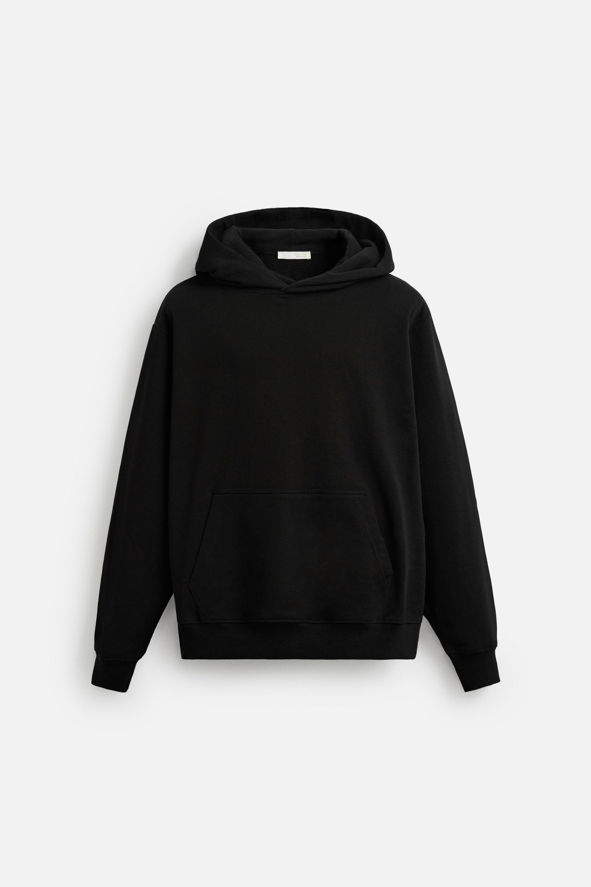 ★ZARA★ BASIC HOODIE BASIC HOODIE SWEATSHIRT - Oyster-white | ZARA United States