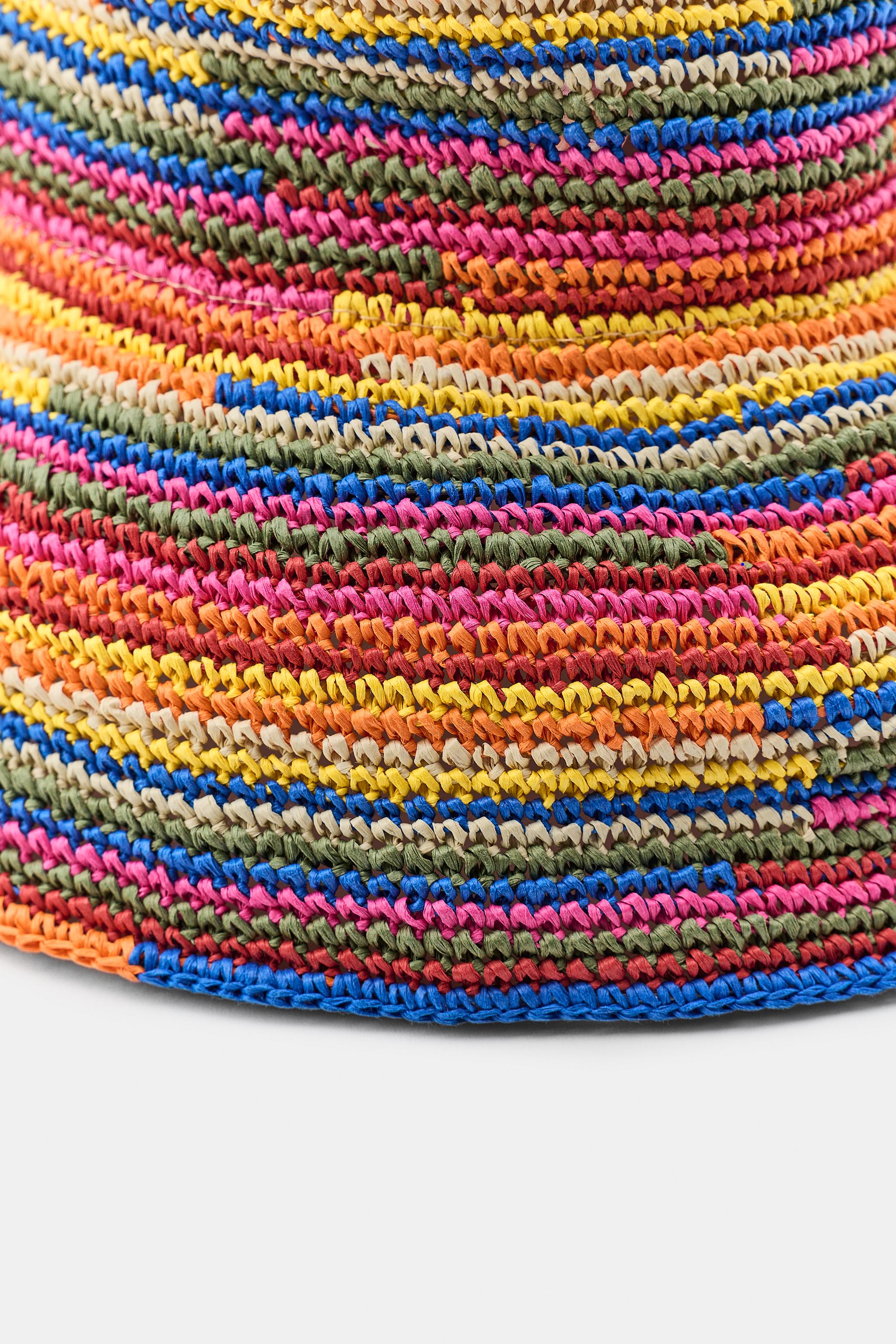 Женские головные уборы Zara COLOR-BLOCK BUCKET HAT — фото 3