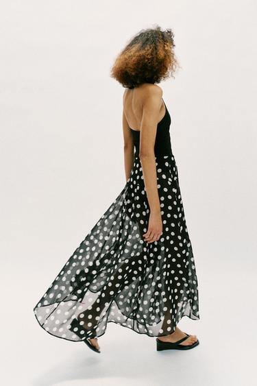 ROBE BIMATIÈRE À POIS - Noir de Zara - Image 6