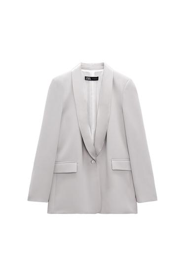 COMBINATION SATIN EFFECT BLAZER