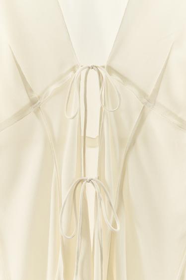 CHEMISE LACÉE DEVANT - Écru de Zara - Image 7