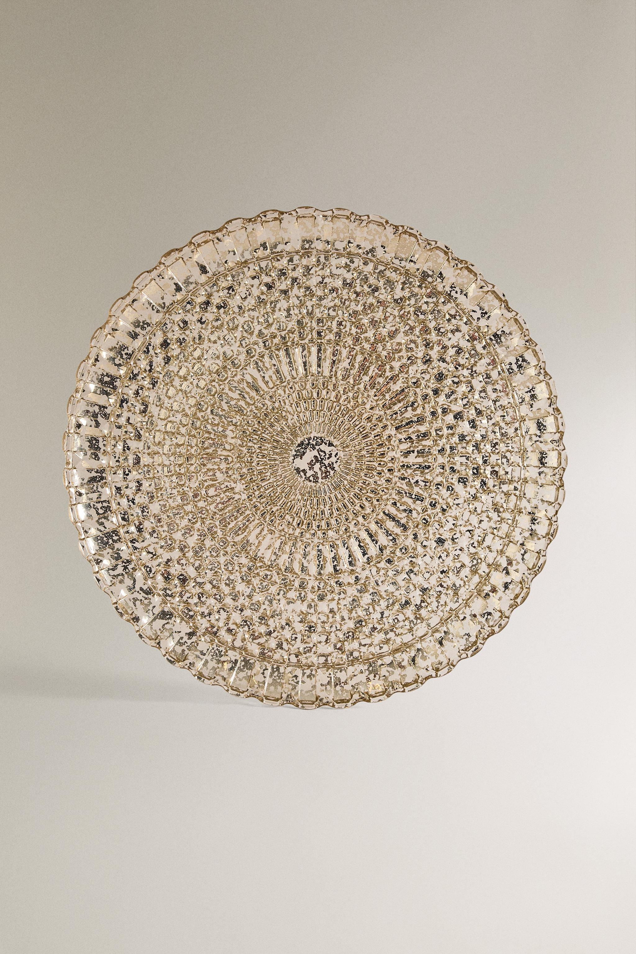 SOUS-ASSIETTE VERRE TEXTURÉ NOËL