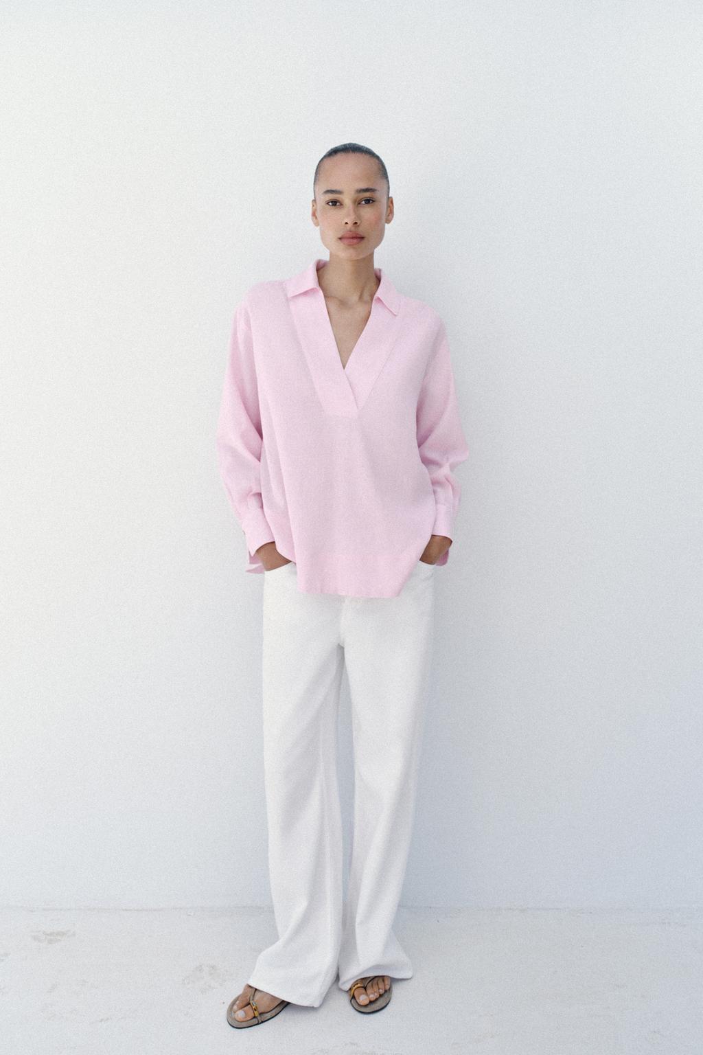 FULL CUT LINEN BLOUSE - image 2