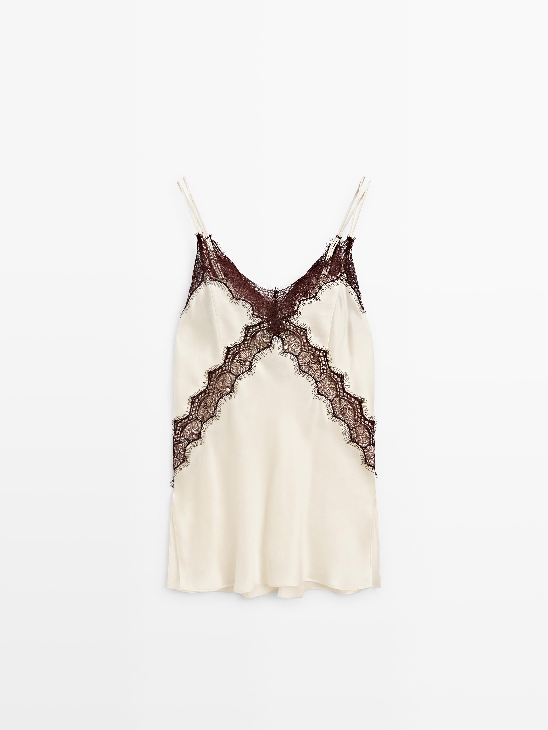 Top long style nuisette 100 % soie - STUDIO