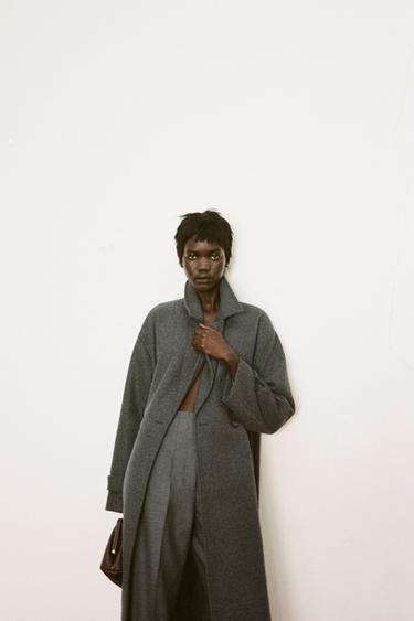 Zara HIGH-WAISTED PANTS - Anthracite grey - Image 0