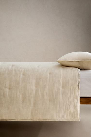 CHILDREN'S MUSLIN QUILT - Beige by Zara - Image 2