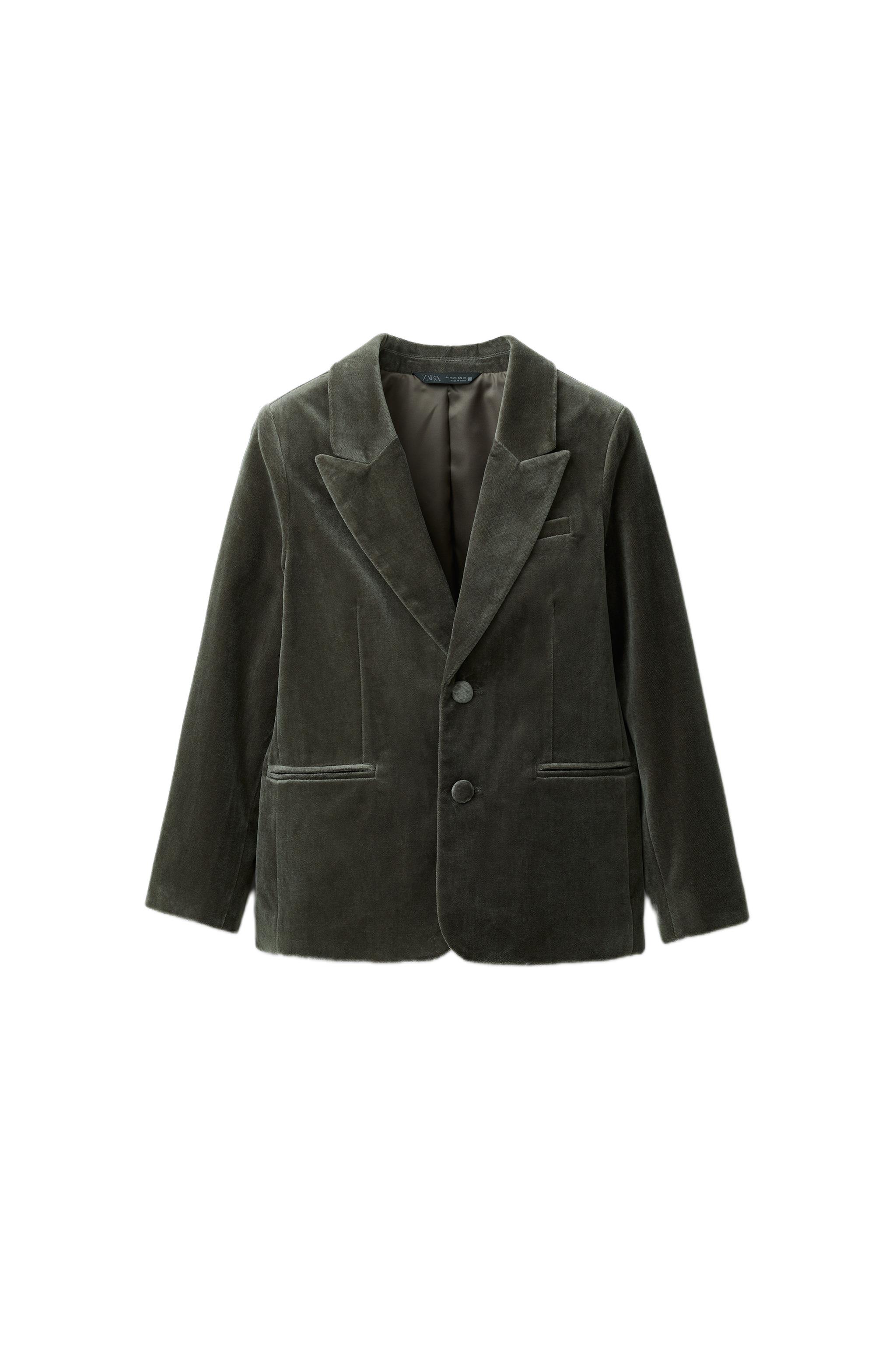 VELVET SUIT BLAZER - Brown / Taupe | ZARA South Africa
