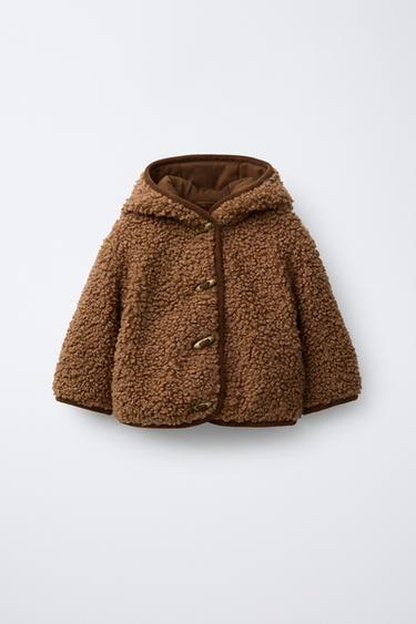 Gilet Fourrure Zara Bébé 12-18 Mois - Marron, Occasion Très Bon état | Veste Chaude Enfant, Fourrure