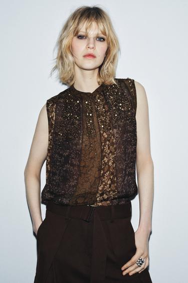 TOP PATCHWORK ZW COLLECTION - Multicolor de Zara