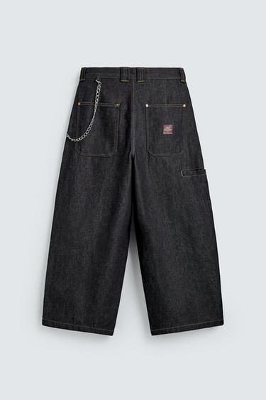 BAGGY FIT TROUSERS WITH CHAIN - Blue by Zara - Image 7
