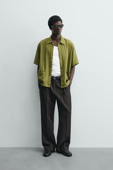 FLOWING RELAXED FIT SHIRT - Greenish by Zara - Image 0