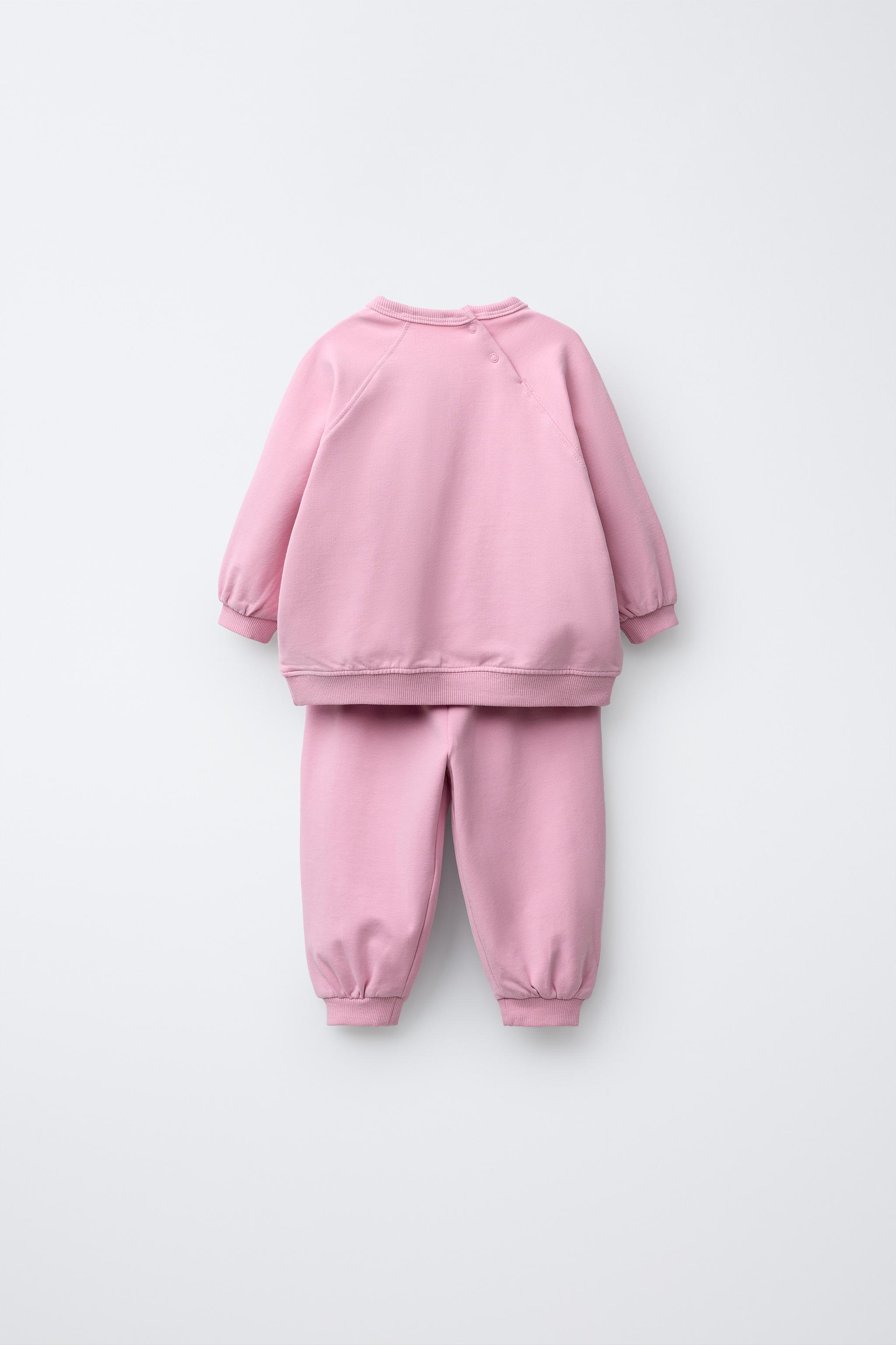 CONJUNTO SUDADERA Y PANTALÓN JOGGER BORDADO RIZO Rosa ZARA España