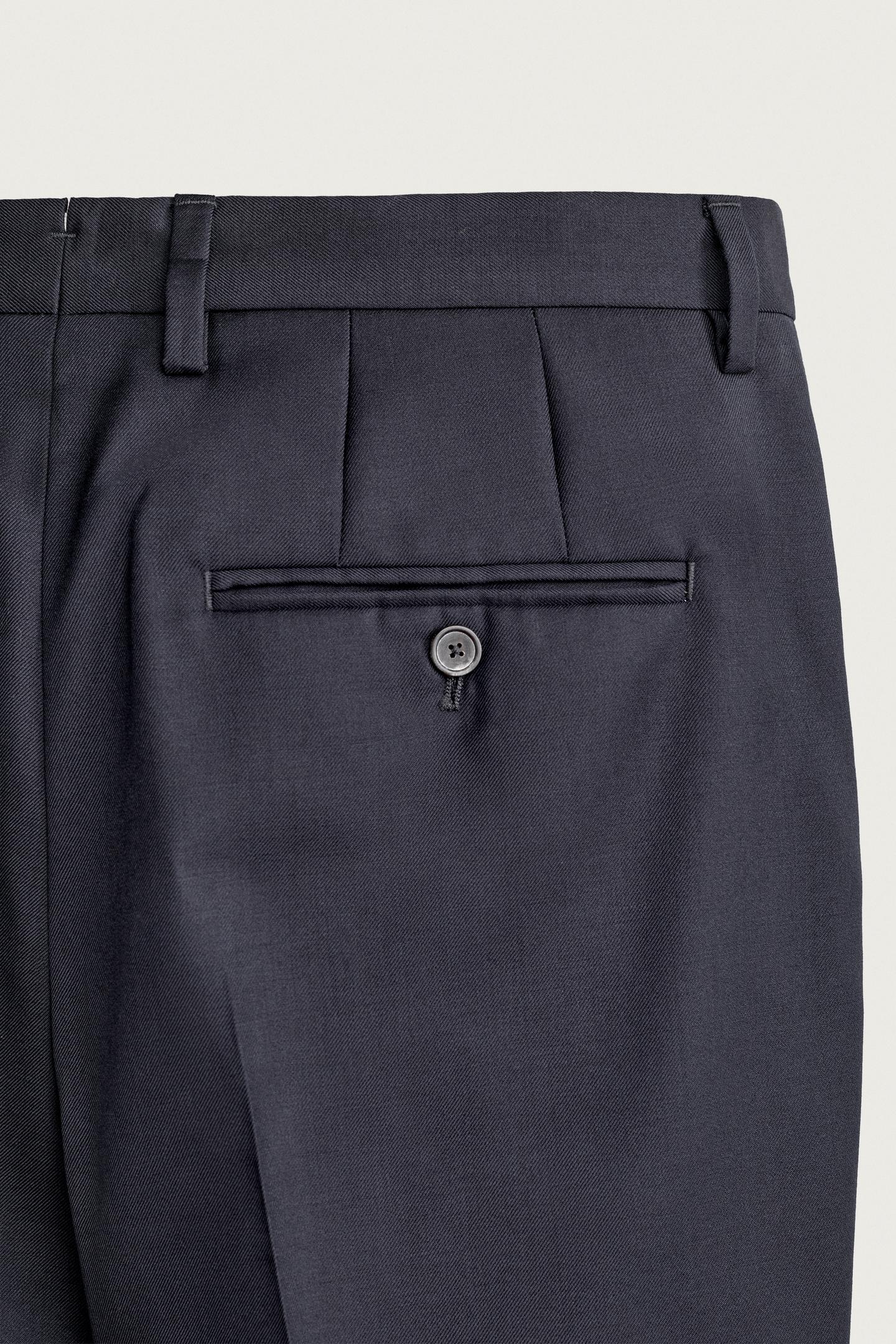 Мужские брюки Zara 100% Wool Suit, цвет: Тёмно-синий — фото 8