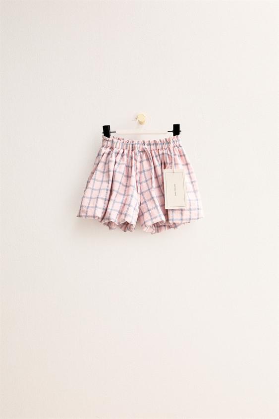 ZARA TIMELESS - BERMUDA CUADROS GLOBO - Rosa de Zara - Imagen 0