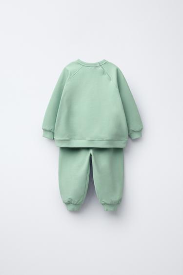 ENSEMBLE SWEAT ET PANTALON JOGGER - Vert moyen de Zara - Image 1