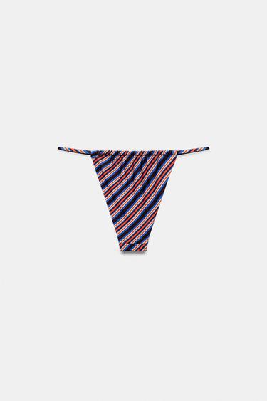 BAS DE BIKINI À RAYURES - Bleu de Zara - Image 6