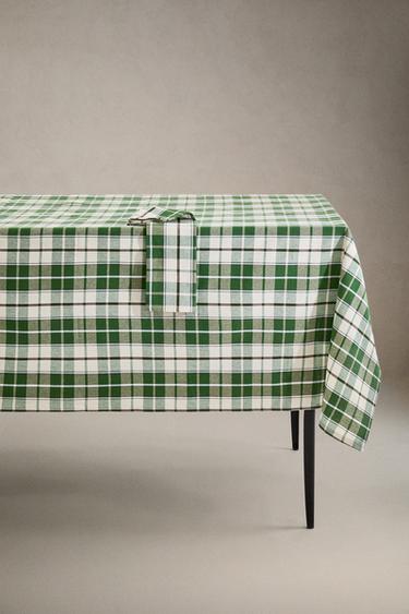Zara DYED THREAD TABLECLOTH - 綠色