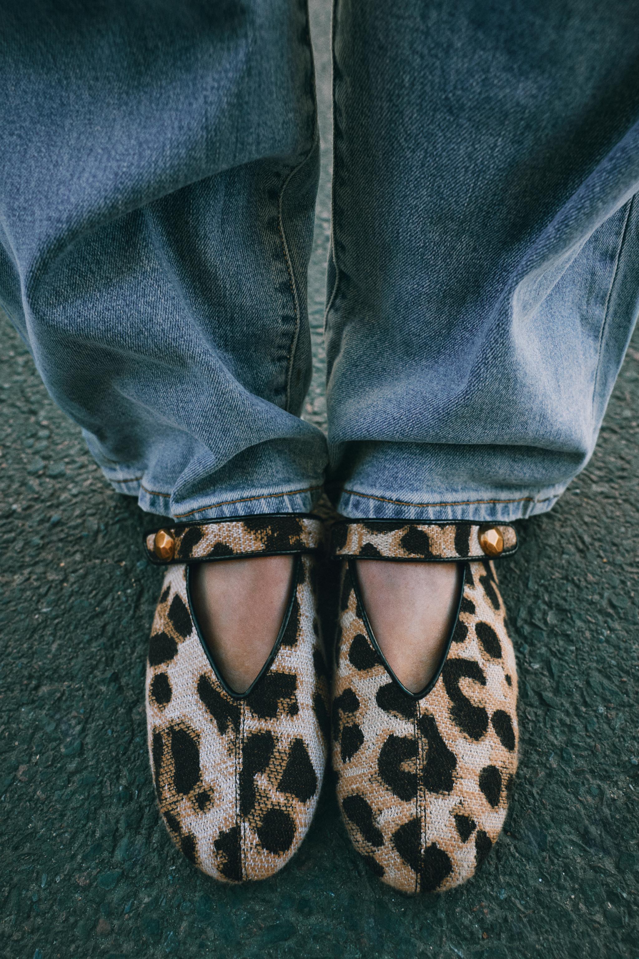 Printed Ballet Flats by Zara