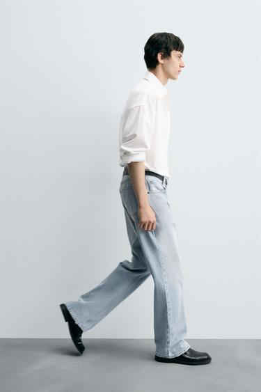 Zara FLARED FIT JEANS - Light blue
