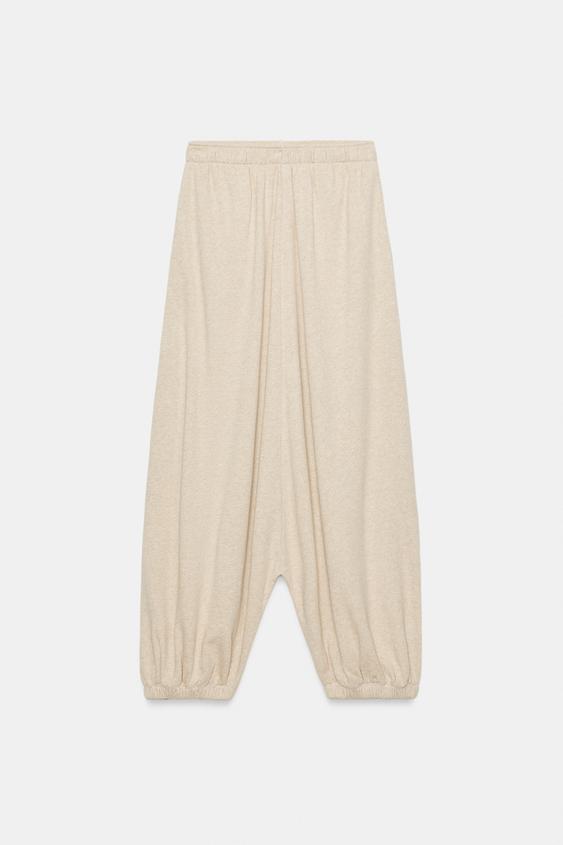 PANTALON BOMBACHO - Beige chiné de Zara - Image 6
