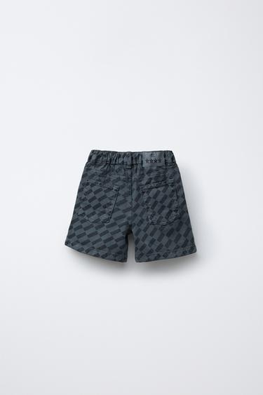 CHECK BERMUDA SHORTS - blue/black by Zara - Image 1
