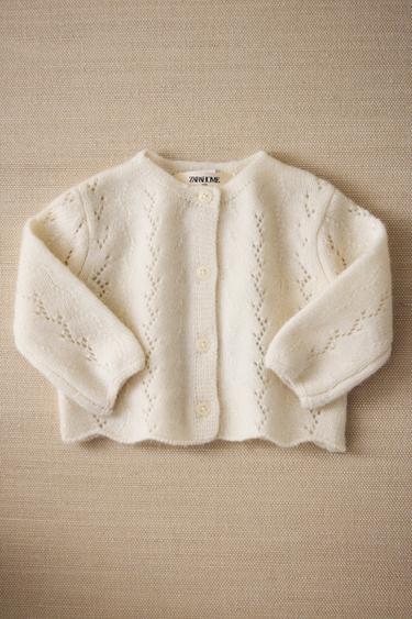 VESTE BÉBÉ CACHEMIRE - Blanc cassé de Zara - Image 6