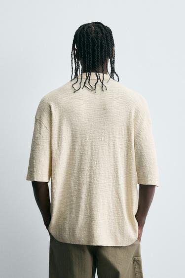 IRREGULAR KNIT SHIRT - Oyster-white by Zara - Image 2