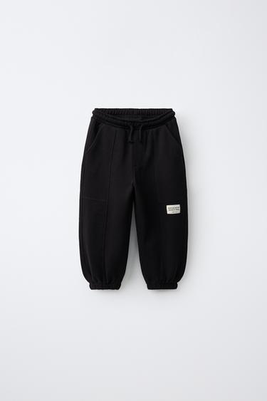 Zara PIQUÉ BAGGY PANTS - Light beige