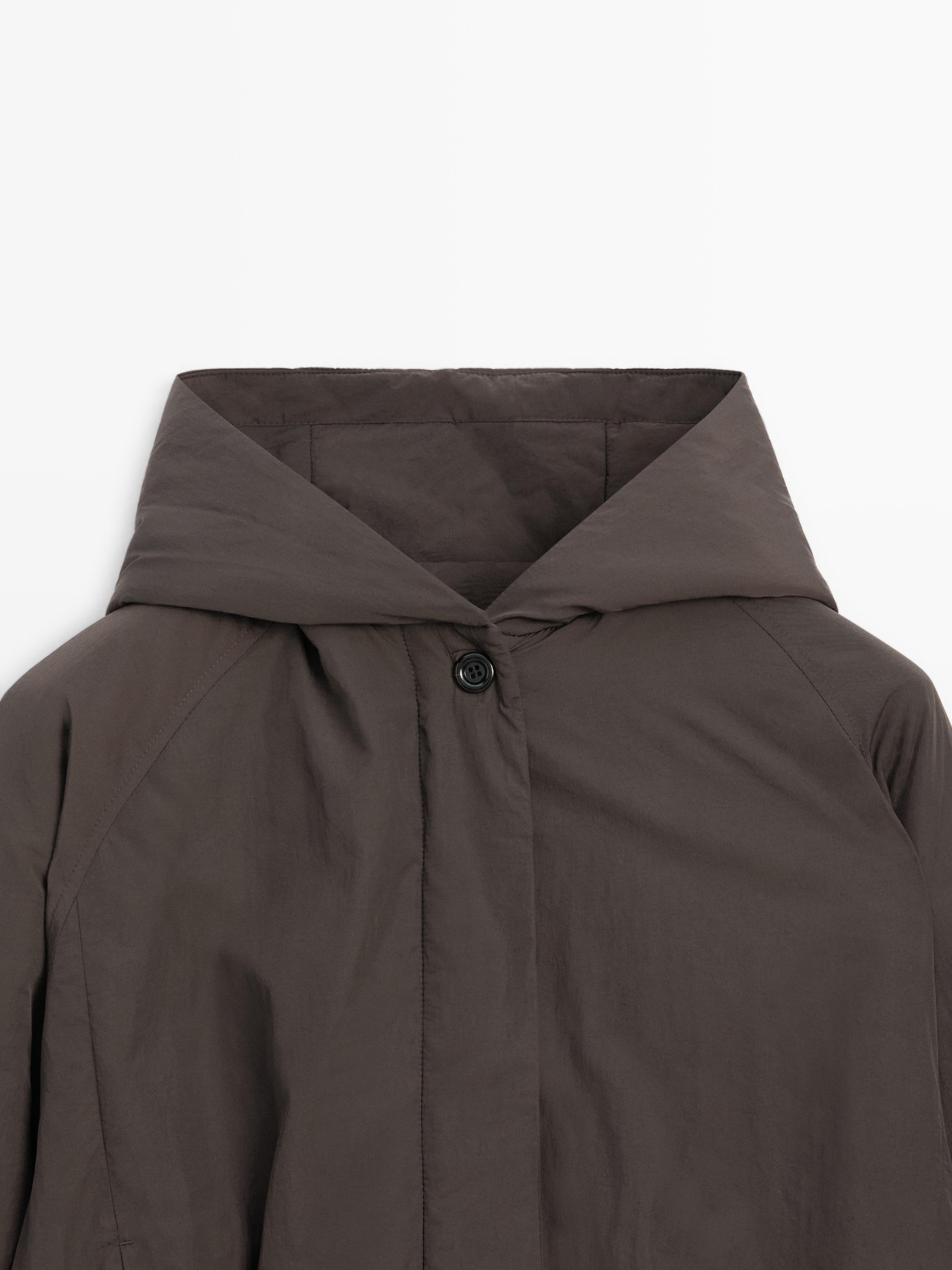 Veste bomber à capuche déperlante