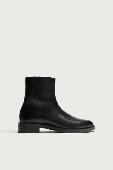 BOTA PIEL PUNTA - Negro de Zara