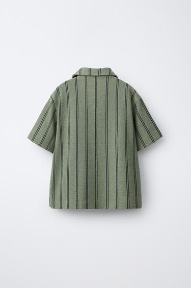 RUSTIC CAMP COLLAR SHIRT - Stripes by Zara - Image 1