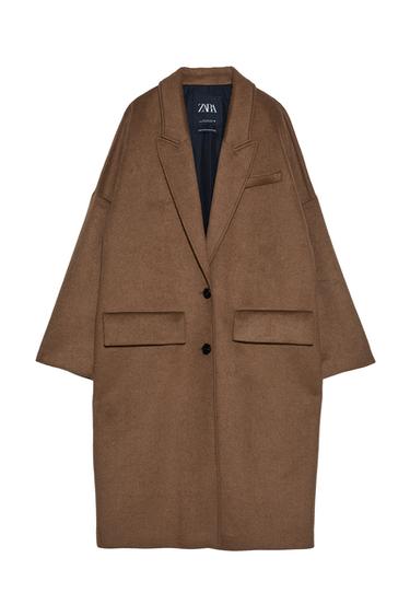 OVERSIZED LAPEL COLLAR COAT TRF