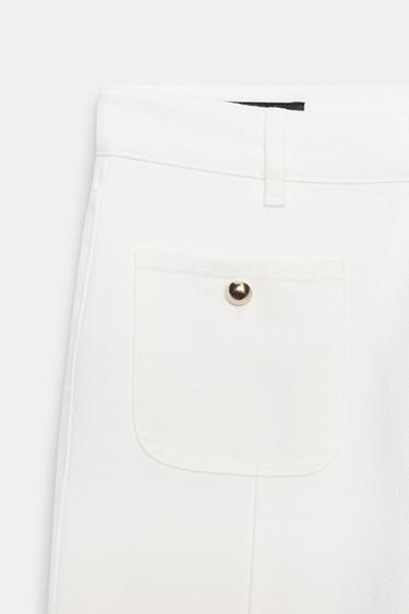 JEAN Z1975 JUPE-CULOTTE TAILLE HAUTE - Blanc de Zara - Image 5