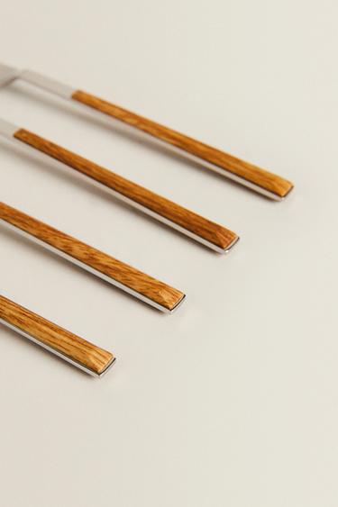 LOT TENEDORES POSTRE MANGO MADERA (LOT DE 4) - Marron de Zara - Image 3